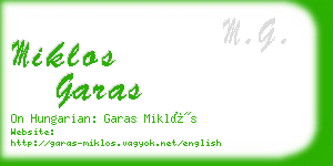 miklos garas business card